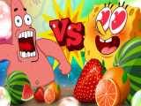 کارتون و انیمیشن :: باب اسفنجی چالش غذای  بزرگ و غذای کوچک