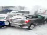 تصادف سنگین در جاده برفی