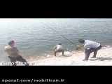گرفتن ماهی ۷ کیلویی در دریاچه شهدای خلیج فارس