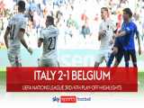 ایتالیا ۲-۱ بلژیک | خلاصه بازی | عنوان سومی آتزوری با گل زیبای بارلا