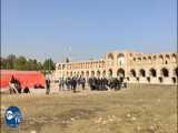 چادر کشاورزان شرق اصفهان در بستر زاینده‌رود برپا شد