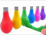 بازی با شن های جادویی | برش لامپ های رنگی | شن های رنگی