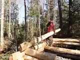 ساخت کلبه چوبی در جنگل . کلبه طبیعت  .