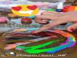 اموزش اسلایم رنگی