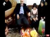 فیلم تکان دهنده از آرزوی شهادت توسط حاج قاسم در هنگام فوت کردن شمع تولدشان