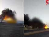 آتش سوزی تانکر سوخت در کردستان