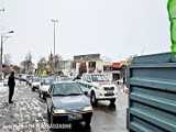 اجرای سرود ای ایران توسط طاها بابا نواز در راهپیمایی خودرویی شهر سراب