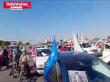 حماسه حضور مردم در راهپیمایی موتوری و ماشینی شهر آباد