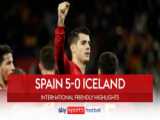 اسپانیا ۵-۰ ایسلند | خلاصه بازی | آتش‌بازی ماتادورها با بریس موراتا و سارابیا