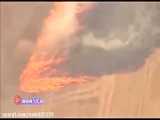 آتش سوزی گسترده در حوالی روستای خیرآباد در محدوده باقرشهر