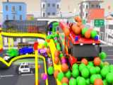 ماشین بازی کودکانه - کارتون ماشین ها با توپ های رنگی