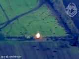 اکراین شلیک راکت انداز چندگانه  M270B1  بر علیه مواضع روسیه