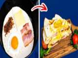 آموزش آشپزی - فوکاچیا صبحانه آسان بیکن و تخم مرغ | یک آشپز قابلمه