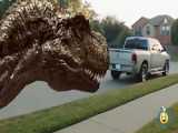 تظاهر به بازی خانه خالی از سکنه هالووین! ویدیوهای دایناسور در مزرعه t-rex