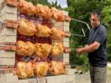 زندگی روستایی آذربایجان - قسمت 11 - کباب مرغ و سیب زمینی تنوری و سبزیجات کبابی