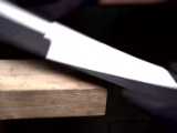 چاقوی مخصوص آشپزخانه مدل سفارشی باربند برنجی استاد فرخی با تیغه ضدزنگ