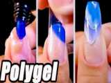 آموزش دیزاین پلی ژل ناخن جدید :: طراحی ناخن رنگی