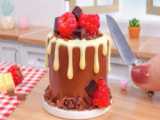 تزیین کیک شکلاتی مینیاتوری OREO | دستور العمل کیک خوشمزه کوچک OREO