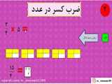 آموزش ضرب کسرها از طریق شکل و محور ریاضی پایه پنجم