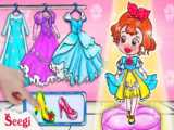 ایده های کارتونی و پرنسسی ، چالش انتخاب لباس سیندرلا ، عروسکهای کاغذی