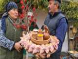 برنامه زندگی روستایی | صبحانه سنتی آذربایجانی - نان و تخم مرغ تنوری