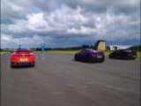 مسابقه درگ : لامبورگینی هوراکان STO   فراری 488 پیستا و پورشه 911 GT3******