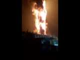 ویدیوی آتش‌سوزی امشب در شهرک صنعتی تبریز