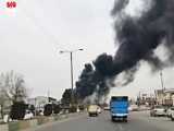 فیلم آتش سوزی کامیون در بیابان