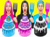 چالش غذایی - دکمه های جادویی و بارون نوشابه و کیک بانوان سرگرمی