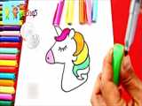 هنری اسلایم رنگی آموزش playdoh | قلب رنگارنگ با سینی رنگی برش