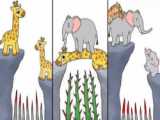 کارتون حیوانات - تایر مناسب با ماموت کرگدن فیل دایناسور شیر گوریل