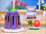 تزیین کیک رنگین کمانی مینیاتوری رضایت بخش | آموزش کیک کوچک شیرین