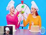 چالش غذایی - دیزاین کیک با غذا های رنگارنگ - بانوان سرگرمی تفریحی