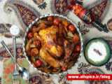 طرز تهیه مرغ شکم پر نازگل (بدون فر با تمام فوت و فن)