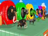 کارتون حیوانات - چالش نوشیدنی با گاو گوریل ماموت فیل - برنامه کودک