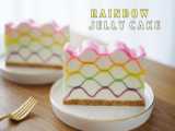 تزیین کیک تولد ژله ای رنگین کمانی - کیک رنگین کمانی عالی | نانوایی های کوچک