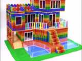 ساخت خانه همستر / بازی با توپ مغناطیسی / سرگرمی کودک