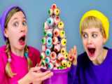چالش غذایی -  خوردن پاپ کورن و ذرت های رنگی - بانوان سرگرمی تفریحی