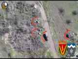 فیلم حمله توپخانه ای اوکراین به محل تجمع نیروهای روسی