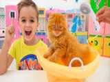 برنامه کودک ولاد و نیکی - ولاد و نیکی با بچه گربه ها بازی می کنند-سرگرمی تفریحی