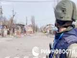 اتش باران با راکت ارتش واگنر روسیه به نیروهای ارتش اوکراین در شهر باخموت