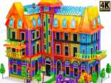 هنر دستی بانوان :: ساخت خانه زیبای عمارت میلیون دلاری از توپ های مغناطیسی