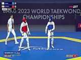 مبارزه نیمه‌نهایی ناهید کیانی در تکواندو قهرمانی جهان باکو 2023