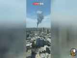 فیلم آتش سوزی انبار چسب در تهران