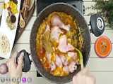 آشپزی در طبیعت(غذای خوشمزه با مرغ و بادمجان)