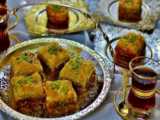 کنافه پنیری دسر و شیرینی خوشمزه ترکیه ای عربی