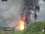 فیلم انفجار شدید موتور راکت فضاپیما در ژاپن هنگام ازمایش