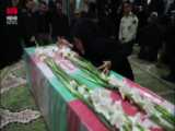 وداع جانسوز خانواده شهید اله پور در معراج شهدای تهران