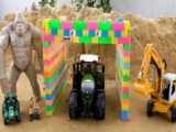 ماشین بازی کودکانه - ماشین آتش نشانی، کمپرسی، بیل مکانیکی - داستان های خنده دار
