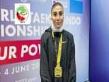 فینال سیده کیمیا محمدی در رقابت های تکواندو نونهالان قهرمانی جهان 2023